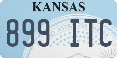 KS license plate 899ITC