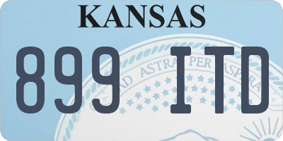KS license plate 899ITD