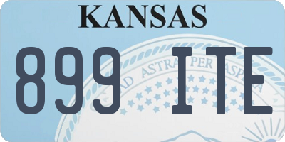 KS license plate 899ITE