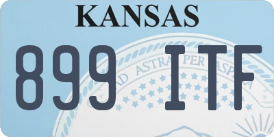KS license plate 899ITF