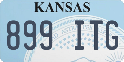 KS license plate 899ITG