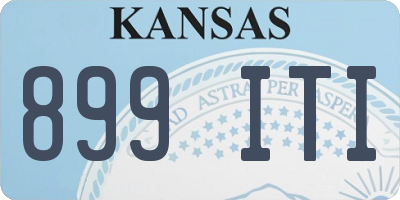 KS license plate 899ITI