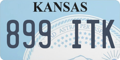 KS license plate 899ITK
