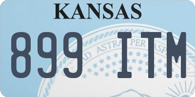 KS license plate 899ITM