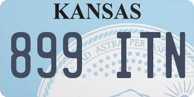 KS license plate 899ITN