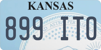 KS license plate 899ITO