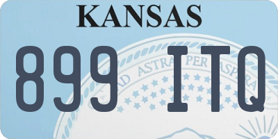 KS license plate 899ITQ