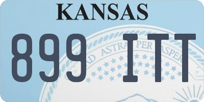 KS license plate 899ITT
