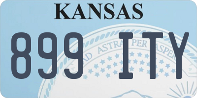 KS license plate 899ITY