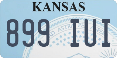 KS license plate 899IUI