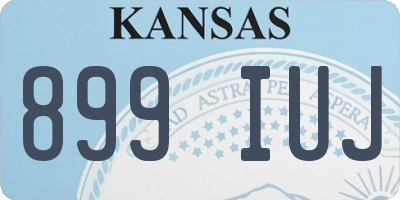 KS license plate 899IUJ