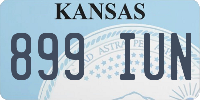 KS license plate 899IUN