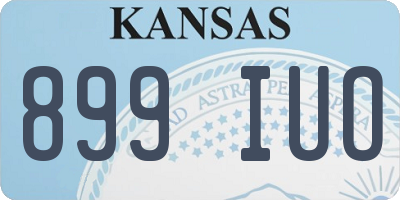 KS license plate 899IUO