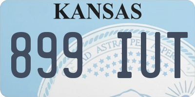 KS license plate 899IUT