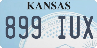 KS license plate 899IUX