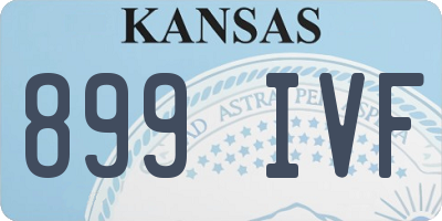KS license plate 899IVF