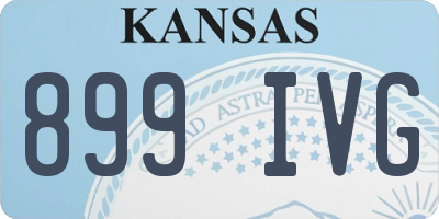 KS license plate 899IVG