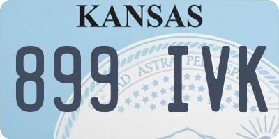 KS license plate 899IVK