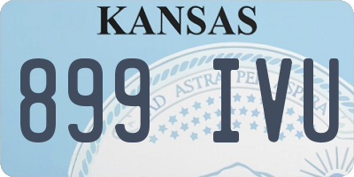 KS license plate 899IVU