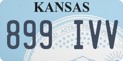 KS license plate 899IVV