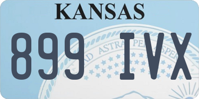 KS license plate 899IVX