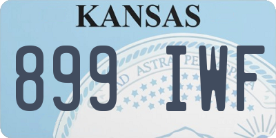KS license plate 899IWF