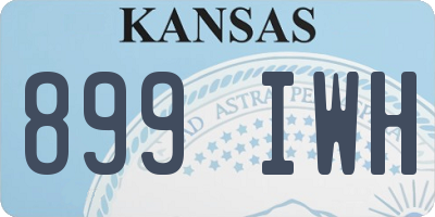 KS license plate 899IWH