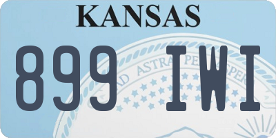 KS license plate 899IWI
