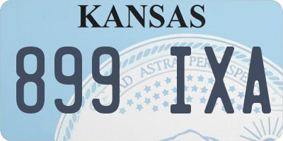 KS license plate 899IXA
