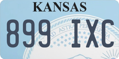 KS license plate 899IXC
