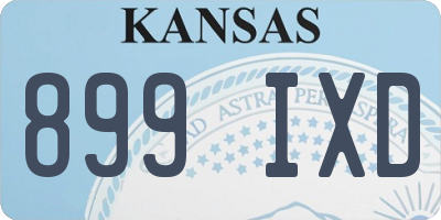 KS license plate 899IXD
