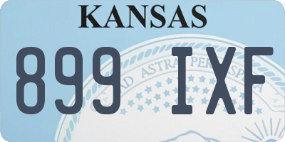 KS license plate 899IXF