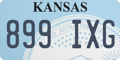 KS license plate 899IXG
