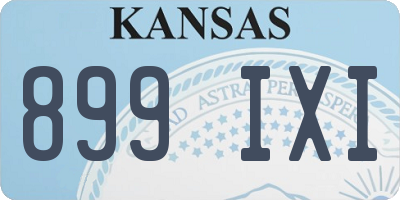 KS license plate 899IXI