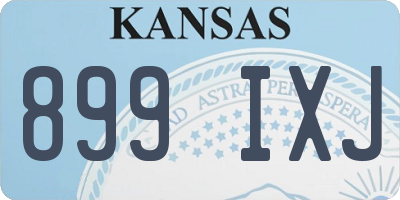 KS license plate 899IXJ