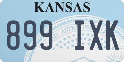 KS license plate 899IXK
