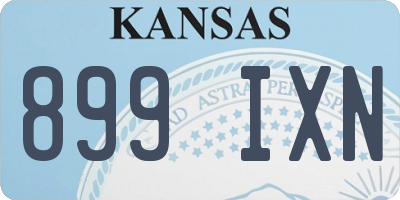 KS license plate 899IXN