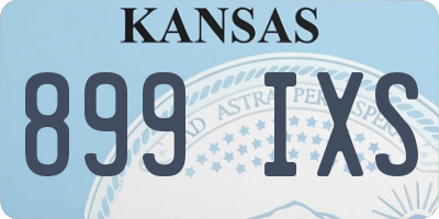 KS license plate 899IXS