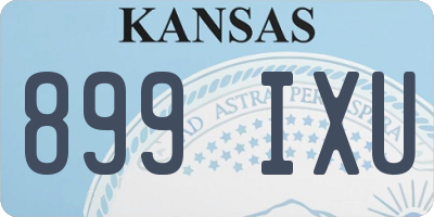 KS license plate 899IXU