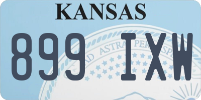 KS license plate 899IXW