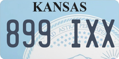 KS license plate 899IXX