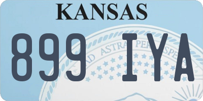 KS license plate 899IYA