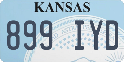 KS license plate 899IYD