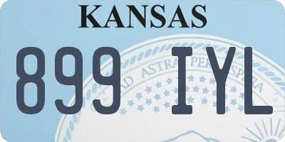 KS license plate 899IYL