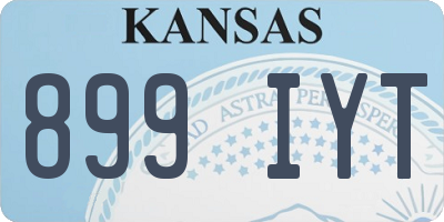 KS license plate 899IYT