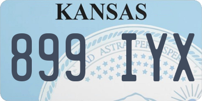 KS license plate 899IYX
