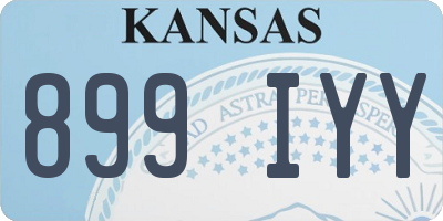 KS license plate 899IYY