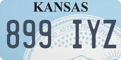 KS license plate 899IYZ