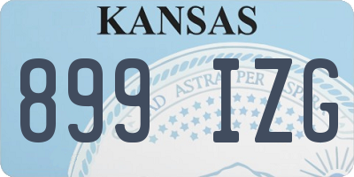KS license plate 899IZG
