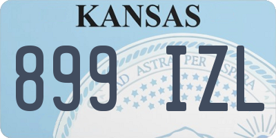 KS license plate 899IZL